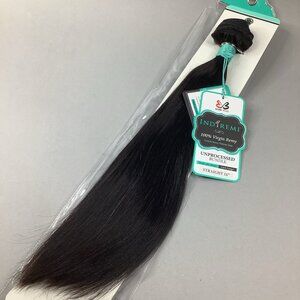 16” Indi Remi Unprocessed Natural Straight Virgin Human Hair Weft Extensions